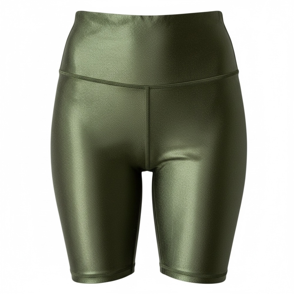 EMILY HSU Olive Green Women's High-Waisted Athletic Shorts